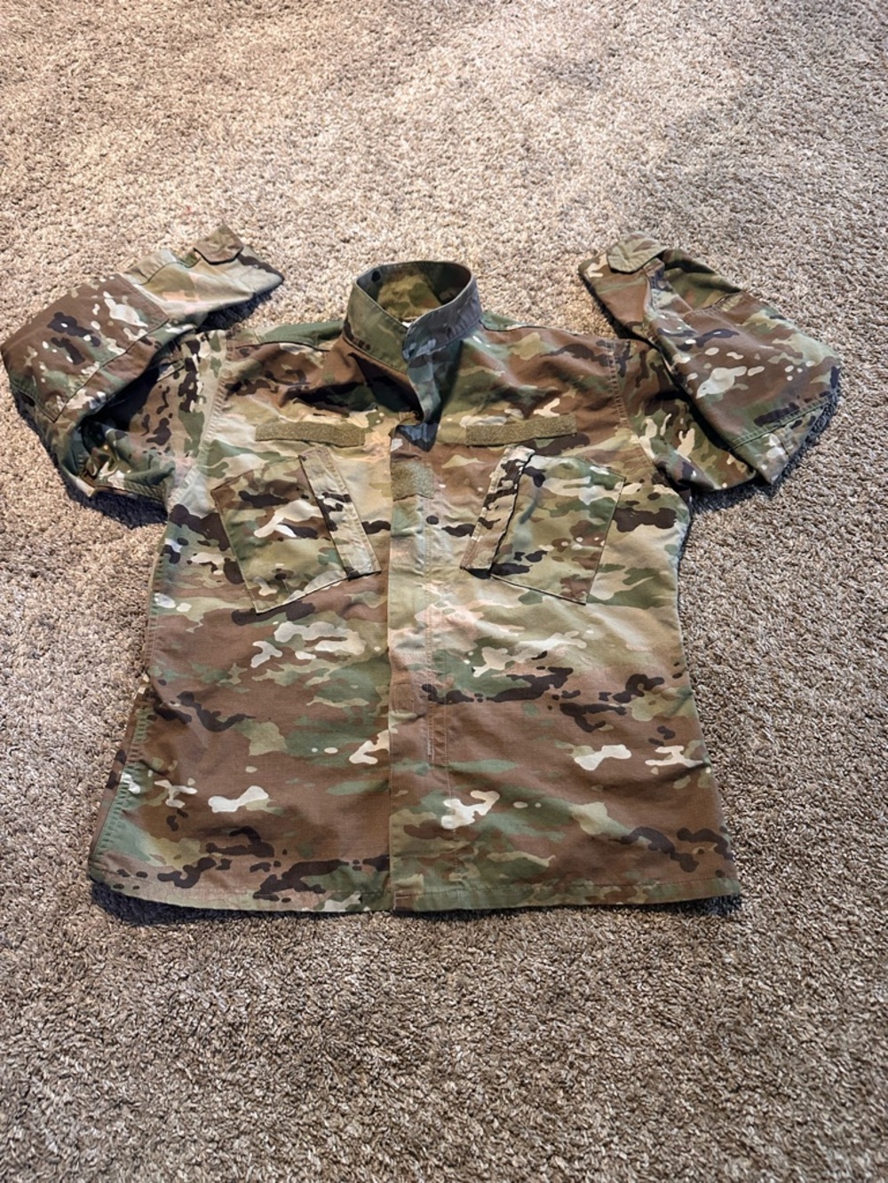 Camouflage Military-Style Field Jacket - Multicolor Camo M